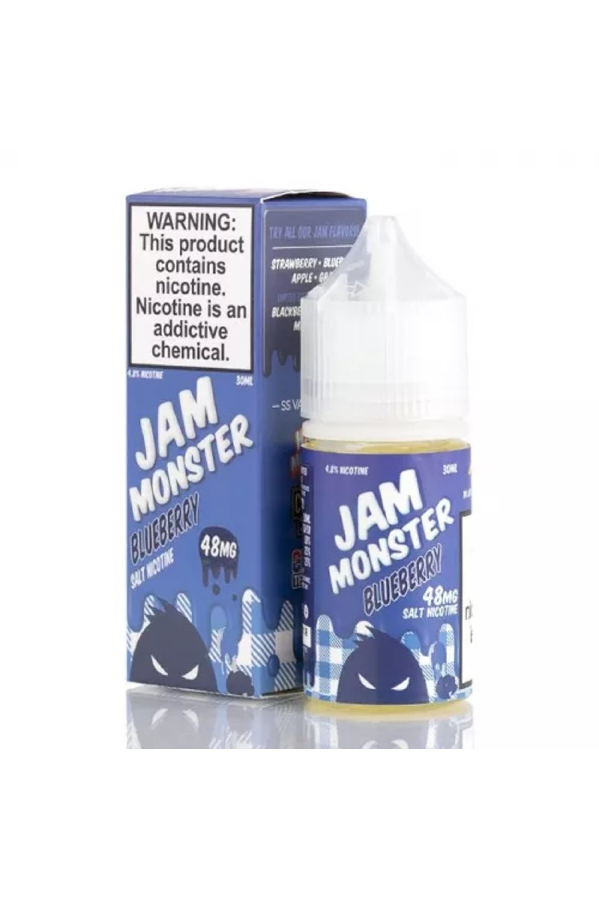 Jam Monster - Blueberry Salt 30ML (Yabanmersini, Reçel, Kızarmış Tost Ekmeği)