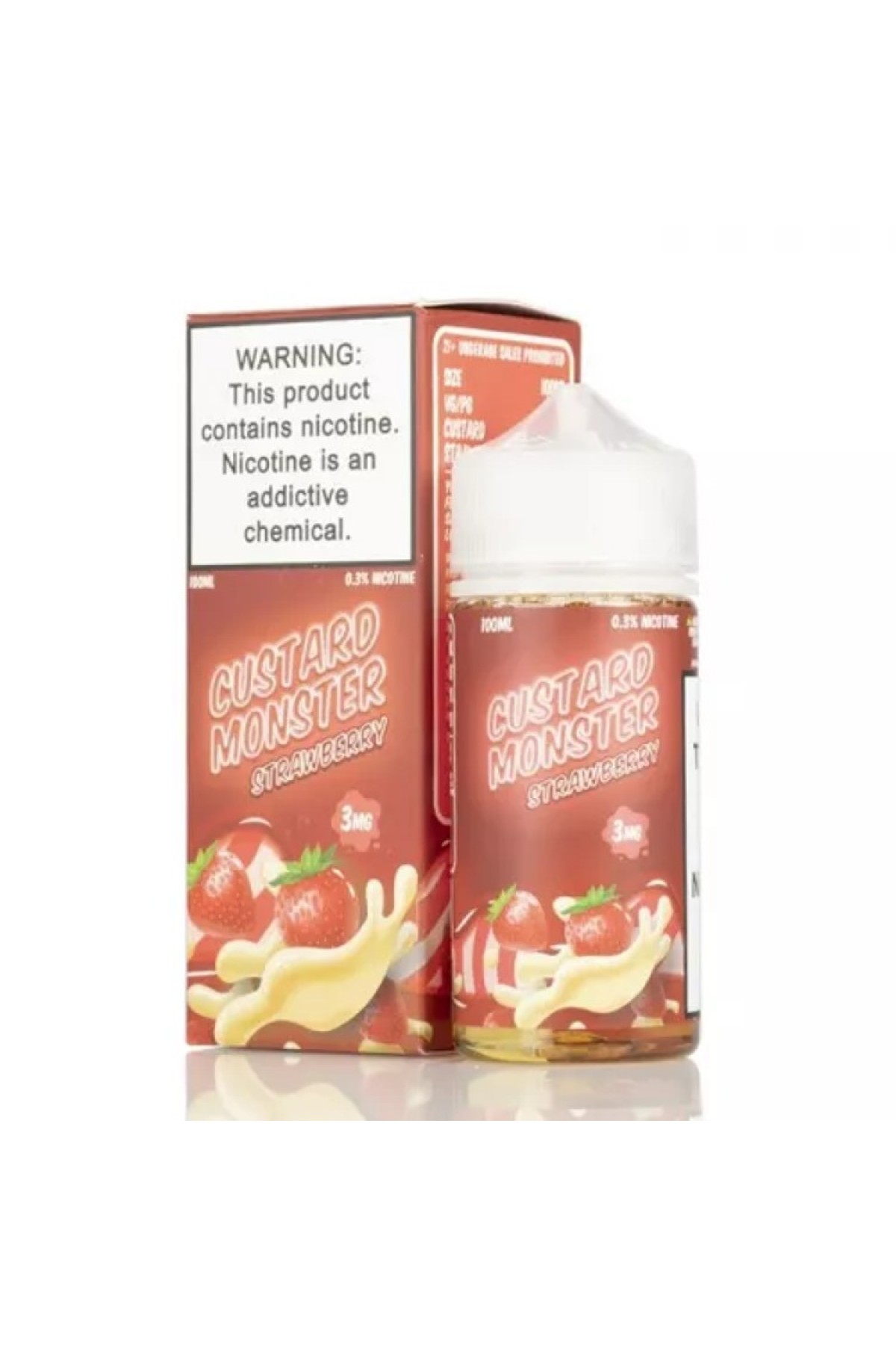 Jam Monster - Custard Monster Strawberry 100ML (Çilek, Vanilyalı Muhallebi)