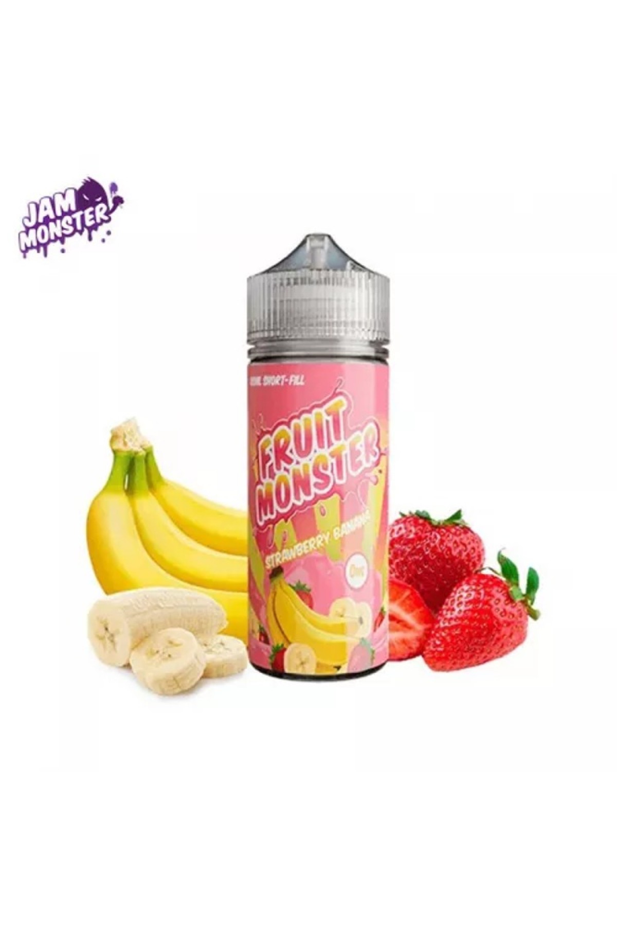 Jam Monster - Fruit Monster Strawberry Banana 100ML (Çilek, Muz)