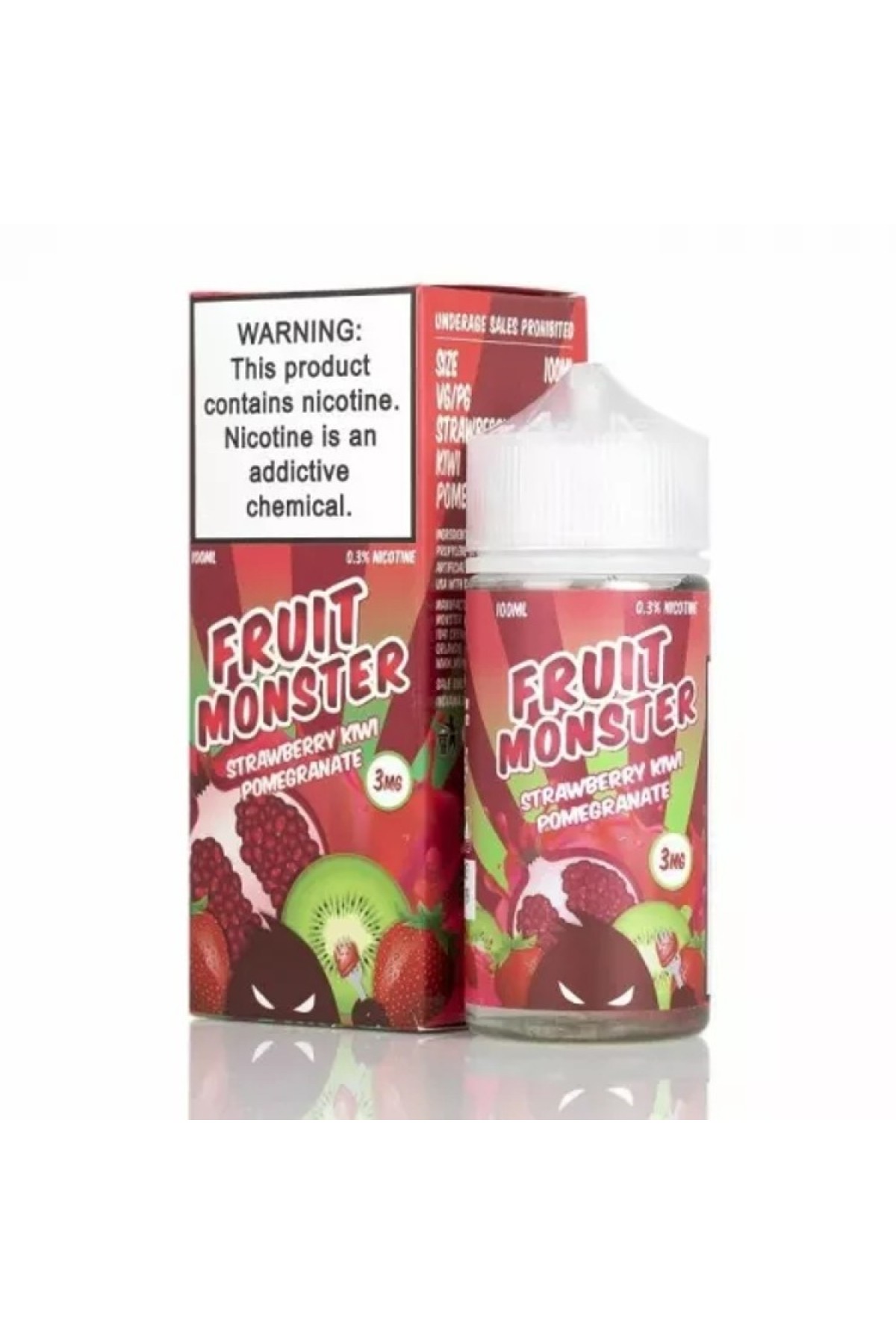 Jam Monster - Fruit Monster Strawberry Kiwi Pomegranate 100ML (Çilek, Kivi, Nar)