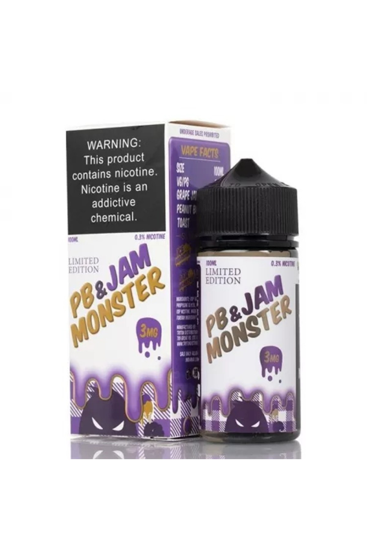 Jam Monster - &PB Grape 100ML (Üzüm, Fıstık Ezmesi, Reçel, Kızarmış Tost Ekmeği)