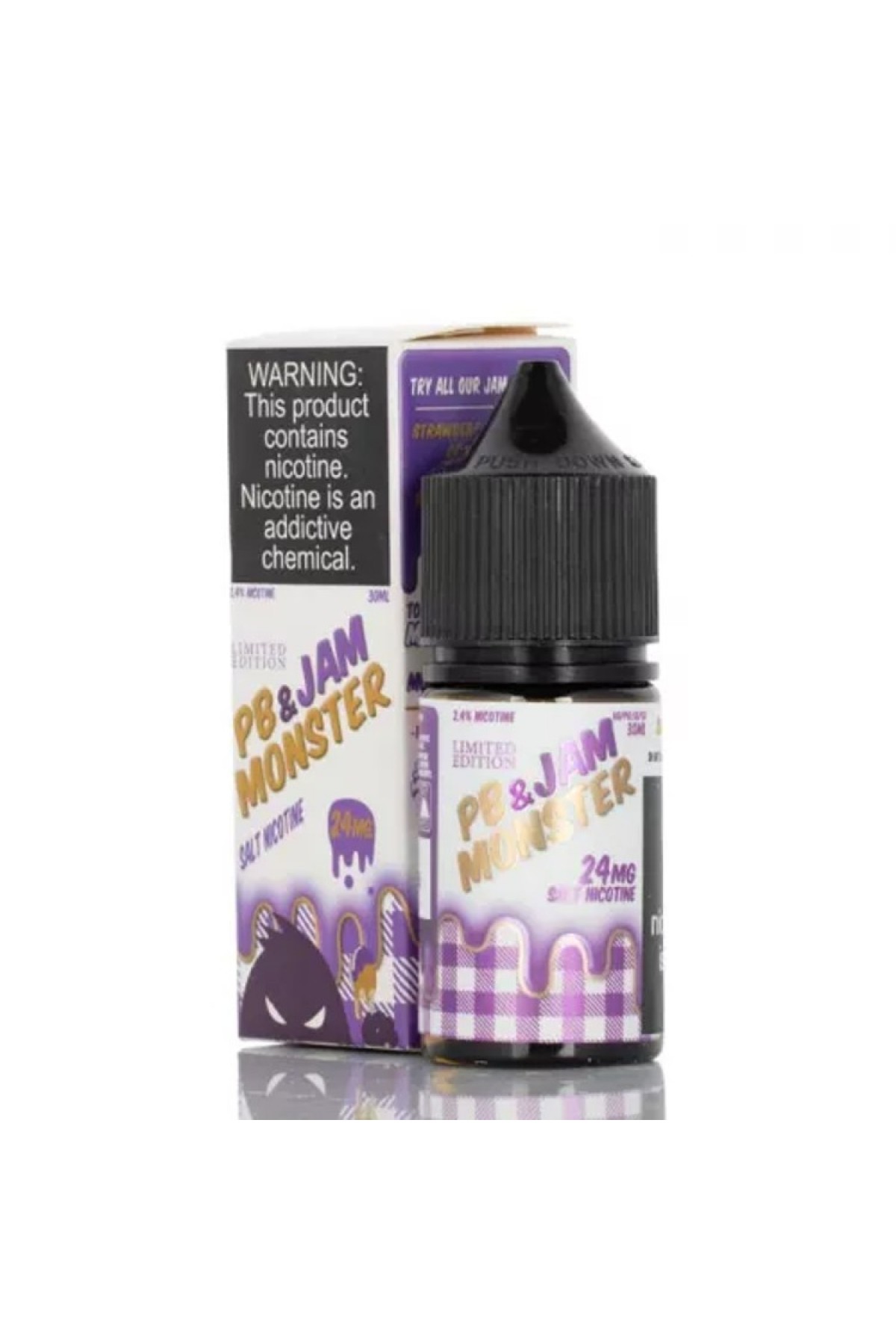 Jam Monster & PB - Grape Salt 30ML (Üzüm, Fıstık Ezmesi, Kızarmış Tost Ekmeği)