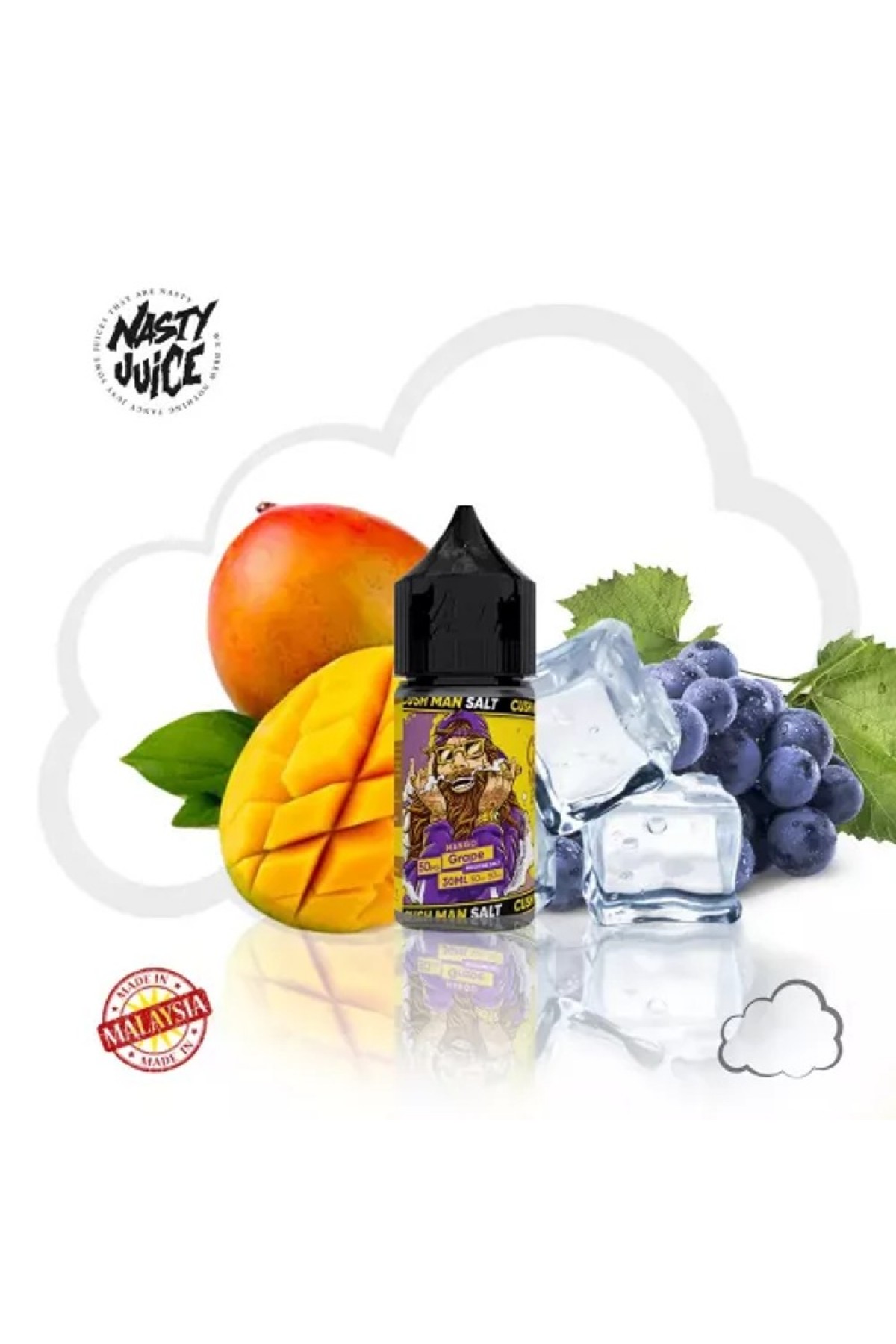 Nasty Salt Cushman Serisi - Mango Grape 30ML (Mango, Üzüm, Hafif Mentol)