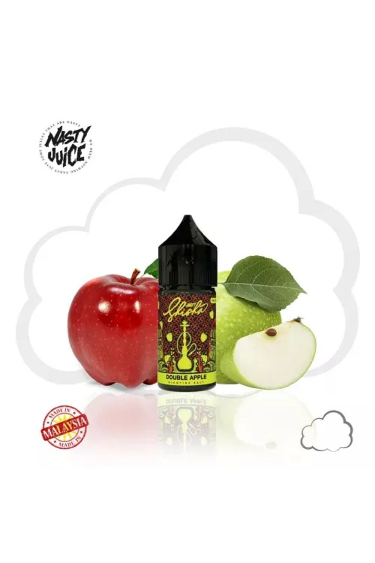 Nasty Salt Shisha Series - Double Apple 30ML (Nargile Kırmızı Elma, Nargile Yeşil Elma)