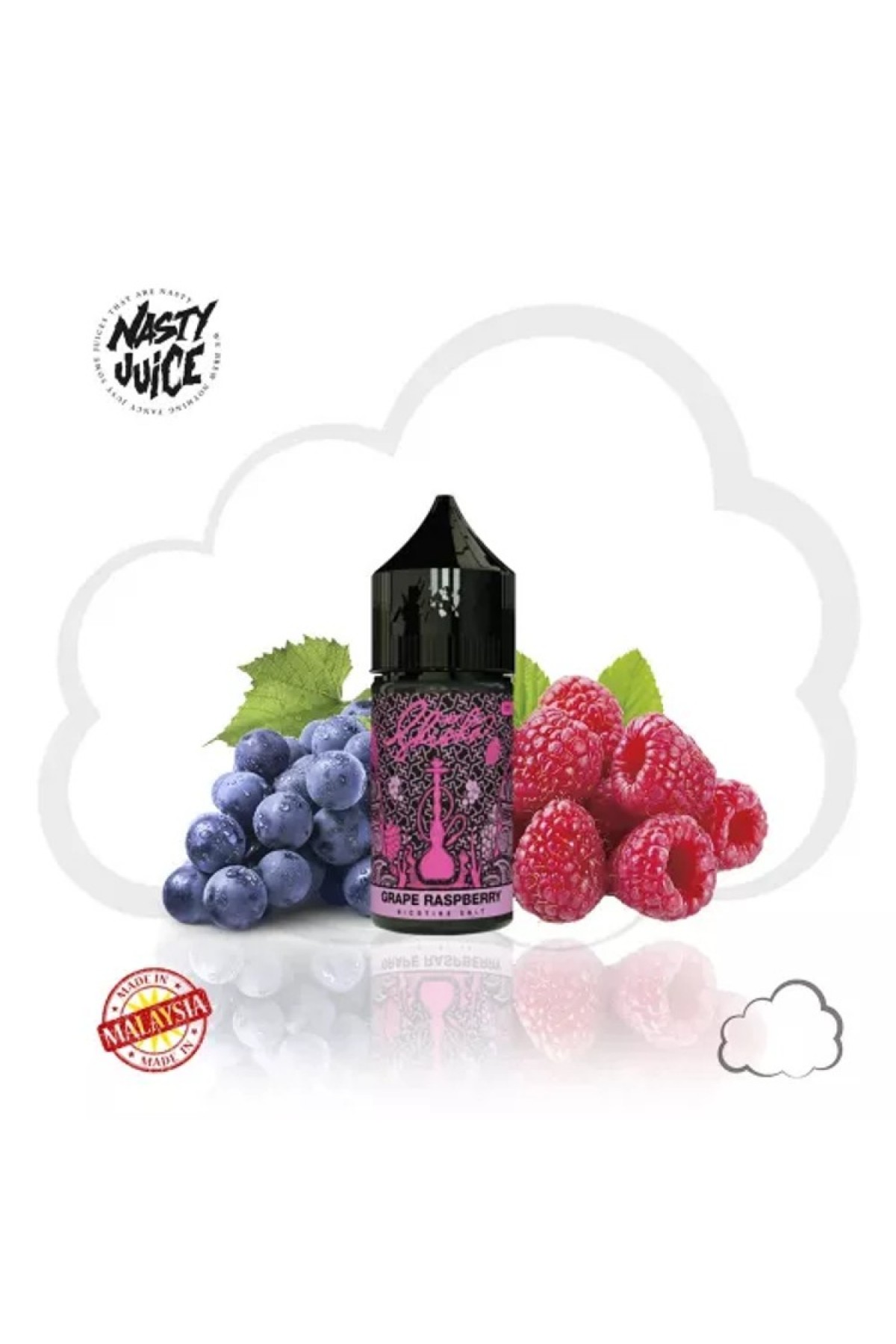 Nasty Salt Shisha Series - Grape Raspberry 30ML (Nargile Üzüm, Nargile Ahududu)