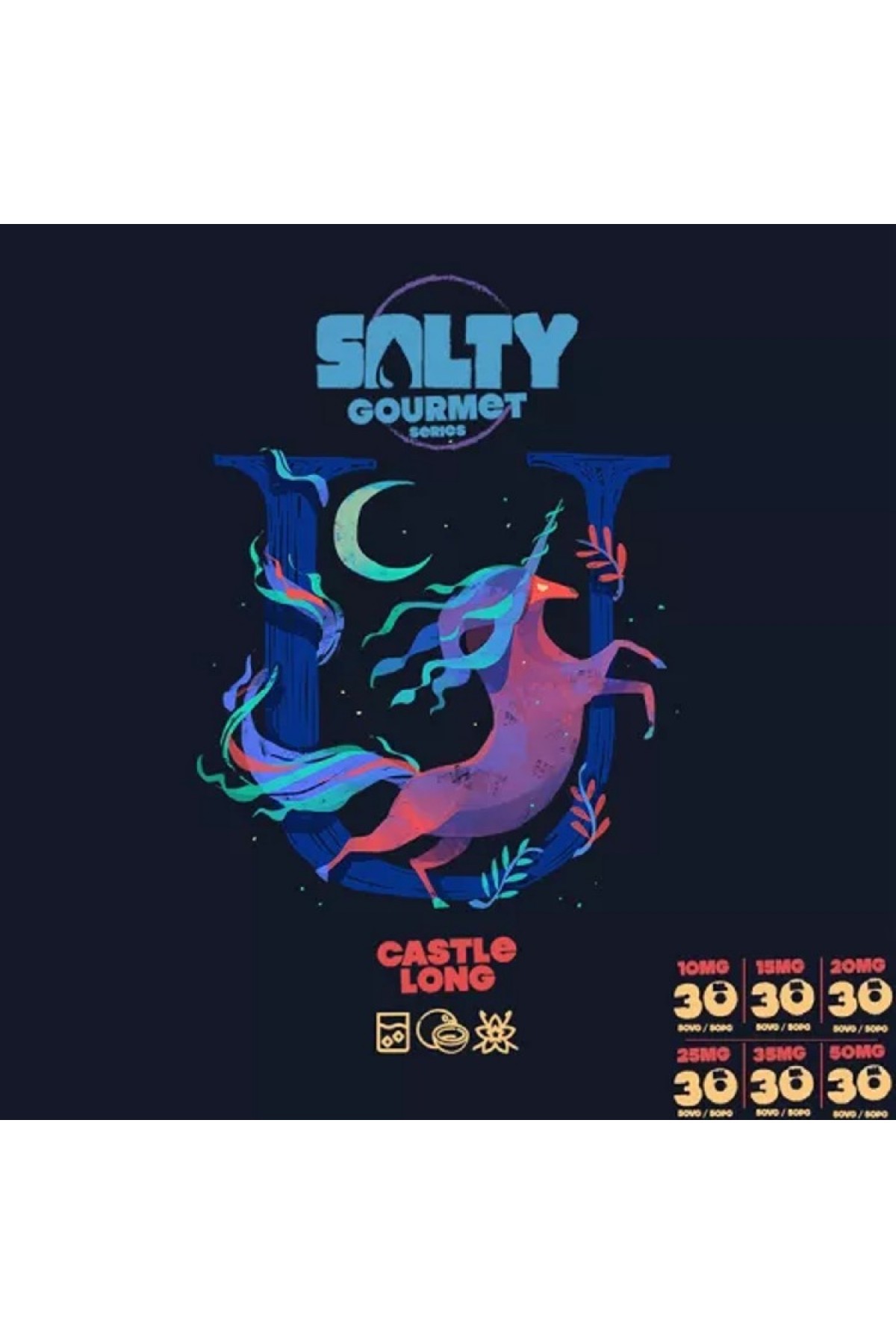 Salty - Castle Long Salt 30ML (Bourbon, Vanilya, Hindistan Cevizi)