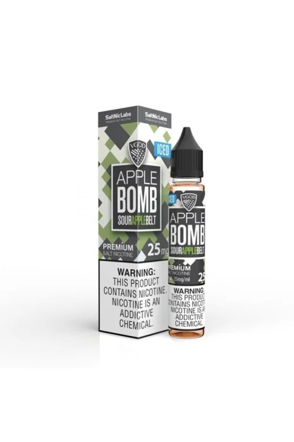 VGOD SaltNic - Apple Bomb ICED 30ML (Ekşi Elma, Mentol)