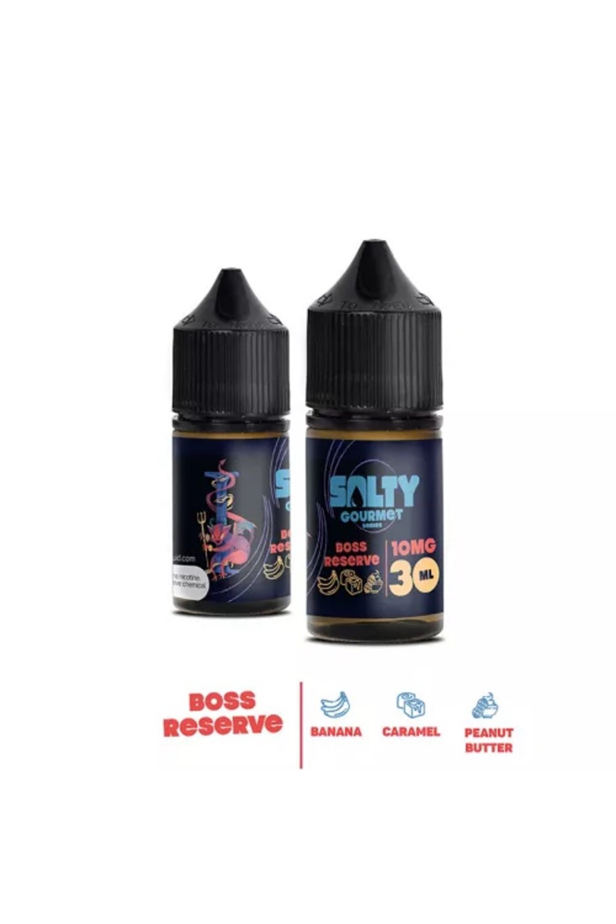 Salty - Boss Reserve Salt 30ML (Muz, Karamel, Fıstık Ezmesi)